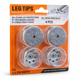 VK HOUSE 4 Pcs Silicone Chair Leg Floor Protectors, Premium Felt Furniture Pads for Hardwood Floors, Sliders, Stool Protectors C