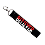 Isee 360 Believer Quotes Lanyard Bag Tag With Swivel Lobster For Gift Luggage Bags Backpack Laptop Bags Travelers Students Worke