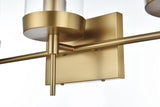 Living District Benny 3-Light Iron & Glass Bath Sconce In Chrome/Clear
