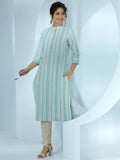 Libas Women'S Cotton Ethnic Motifs Straight Kurta (37242 White White S