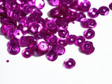 The Design Cart 5 mm Magenta Pink Circular Round Plastic Sequins Sitara for Embroidery, Embellishing Handbags, Apparels, Art Cra