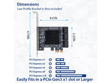 IO CREST 6 Port SATA III to PCIe 3.0 x1 Non-RAID Expansion Card JMB575 JMB582 Low Profile Bracket (SY-PEX40166)