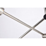 Living District Indoor Modern Home Decorative Bright Ceiling Axel 6 Lights Polished Nickel Pendant