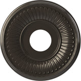 Ekena Millwork CMP13BECCH Berkshire Thermoformed PVC Ceiling Medallion (Fits Canopies up to 5 3/4), 13OD x 3 1/2ID x 3/4P, Metal