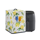 doginthehole Lemon Air Fryer Cover Polyester Dust Cover Square Protective Cover Bag with Top Handle and Pocket for 56 Quart Air