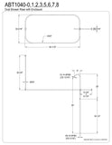 Kingston Brass Abt1040-0 Vintage End Mount Rectangular Shower Riser With Enclosure, Matte Black