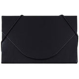 JAM Paper Colorful Business Card Holder Case with Round Flap Black Chipboard Sold Individually