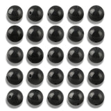 NITOPUPU 200Pcs 4mm Natural Smooth Black Agate Beads Round Loose Gemstone Stone Beads for Jewerly Making with Crystal Stretch Co