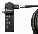 Sendt Black Notebook/Laptop Combination Lock Security Cable