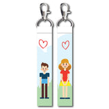 Isee 360 2 Pcs Couples Lanyard Bag Tag With Swivel Lobster For Gift Luggage Bags Backpack Laptop Bags Lovers Combo L X H 5 X 0.8