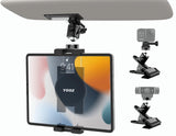 YOOZ Car Sun Visor Tablet Mount, Truck Visor Tablet Holder Clip [Upgrade Clip Never Fall] Multifunctional Vehicle Phone Clamp wi