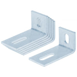 heneng 6 Pcs Slotted L Shaped Right Angle Bracket, 2 x 4 x 2, 90 Degree Corner Brace, 3/16 Thick