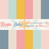 60 Sheets 8.5 x 11 Inch Hippie Boho Card Stock Thick Paper Cards Colored Scrapbook Paper for Prints DIY Arts Crafts School Offic