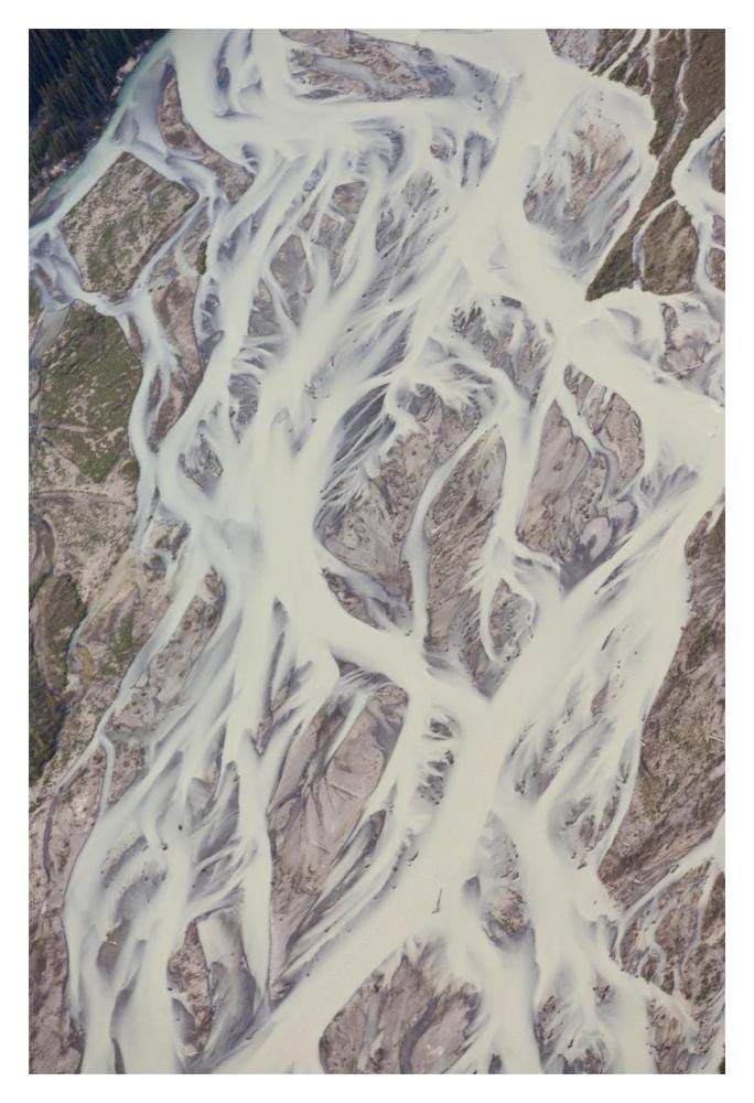 Cline River Showing Heavy Siltation And Braiding, Jasper National Park, Alberta, Canada-Paper Art-14,,X20,,