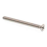 PrimeLine 9002106 Machine Screws, Flat Head, Phillips Drive, 1/4 In.20 X 3 In., Grade 188 Stainless Steel (15 Pack)