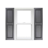 Homeside Raised Panel Vinyl Shutters (1 Pair)- 12 x 35 - Gray