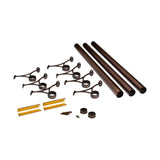 OUTWATER 24' Bar Foot Rail Kit - Complete Undercounter Mount Hardware and Tubing, Antique Copper Finish