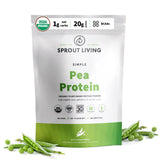 Sprout Living Organic Pea Protein Powder, 20 Grams of Plant Based Organic Protein Powder Without Artificial Sweeteners, Non Dair