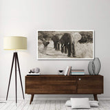 Herd Of African Elephants, Kenya-Paper Art-62,,X32,,