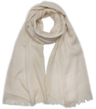 Gragengs Women Summer Scarfs Lightweight Large Long Gauze Shawl Linen Beach Wrap Plain 7543, Cream, Free Size
