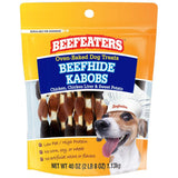 Beefeaters Beefhide Kabobs 40oz - Dog Treat. Triple Flavor with Real Chicken, Liver & Sweet Potato, Long-Lasting Chew, Supports 