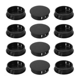 Tugermoola 12PCS Black Plastic Hole Plugs Plastic Plugs for Round Holes Filler Door Screw Hole Plugs 1-1/4
