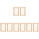 Angoily 1: 12 Scale Dollhouse Windows, 8 PCS Simulated Twelve Lattice Miniature Wooden Windows Frame Photograph Props, Doll Hous