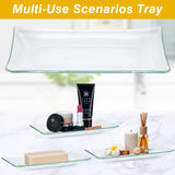 Bathroom Accessories Set, 4Pcs Clear and Gold Glass Bathroom Accessories Sets Complete w/Lotion Soap Dispenser, Toothbrush Holde