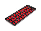 TEKTON 1/2 Inch Drive 3-Rail Socket Organizer Set, Red (30-Tool) | OST26130 | Made in USA