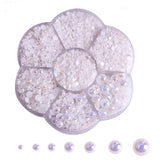 5700 Pcs AB Half Pearls for Crafts & Nail Art - Flatback Pearls for Makeup & DIY Accessories - White, 2/3/4/5/6/8/10mm