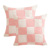 Decorative Microfiber Throw Pillow Covers 18x18 Inch Set of 2 Checkered