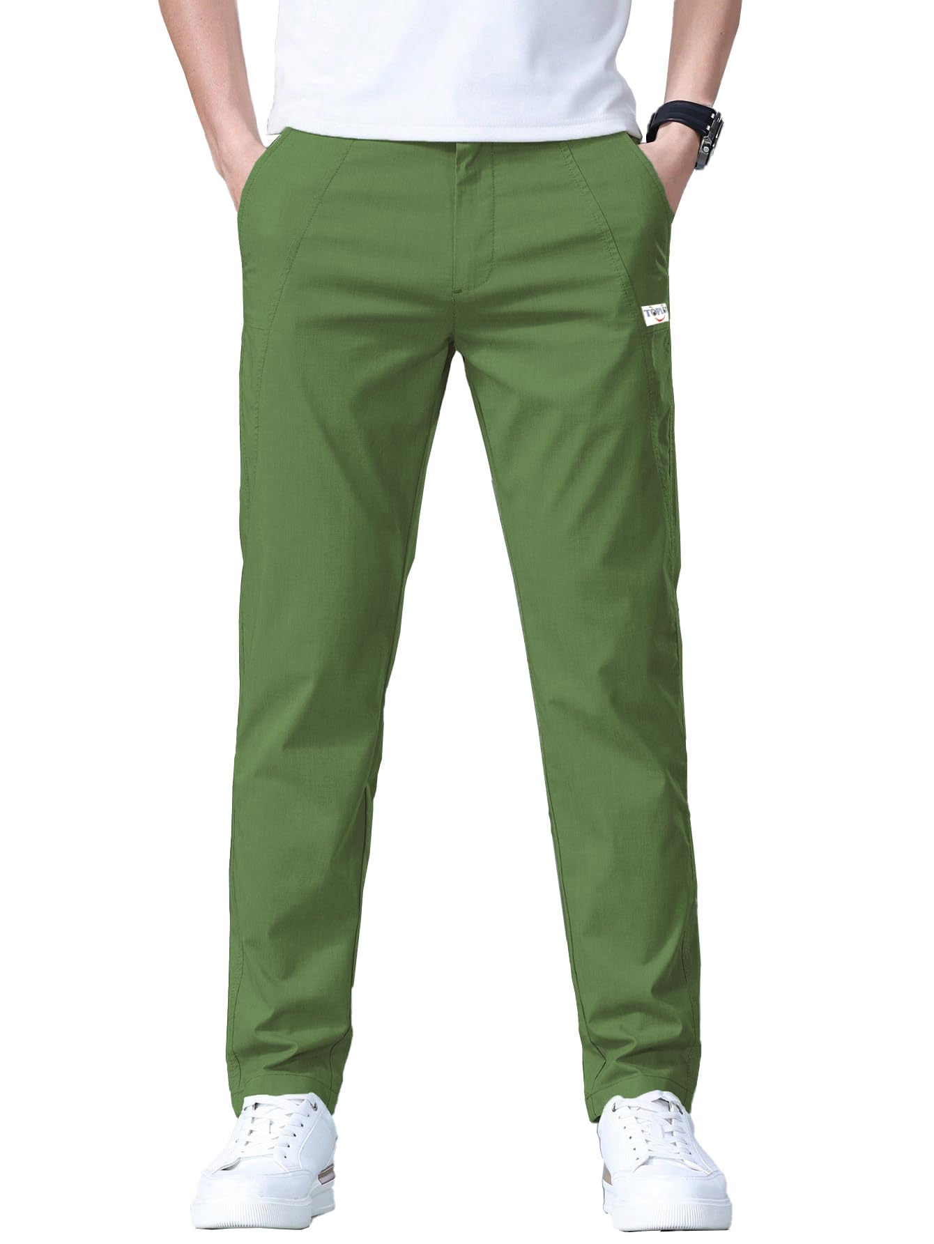 Toplot Men'S Regular Casual Pants (Men-Pant-5188-Green-36),Green,36,B0D76KGQ53