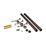 OUTWATER 6' Bar Foot Rail Kit - Complete Undercounter Mount Hardware and Tubing, Antique Bronze Finish