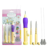 Gemsy Punch Needle Set For Embroidery Adjustable Embroidery Pen With 3 Needles & Threaders Diy Needlework Tool Kit For Dimen