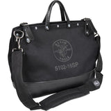 Klein Tools 510216SPBLK Tool Bag, Large 16Inch Deluxe Canvas Tool Bag and Organizer with 13 Pockets and Shoulder Strap, Black