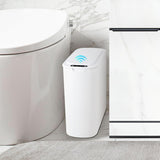 TIPGO Automatic Motion Sensor Bathroom Trash Can with Lid, 2.6 Gallon Touchless Trash Bin, Smart Garbage Can Plastic Slim Wasteb