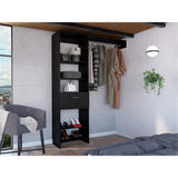 Tuhome Manchester 150 Closet System Engineered Wood Closet Systems In Black