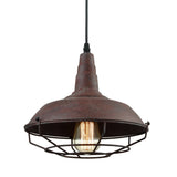 DAYCENT Barn Style Pendant Light Farmhouse Caged Pendant Lighting Industrial Metal Wire Hanging Pendant Light Barn Pendant Light