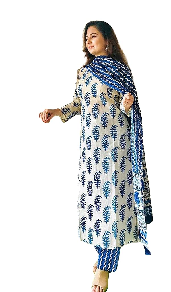 Anni Designer Women'S Cotton Straight Kurta With Palazzo & Dupatta (Sab111_S_Red_Small),Red,S