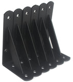 6 Pack L5 x H 3 Black Heavy Duty Shelf Brackets with Screws Metal Shelf Brackets Shelf Support Angle Brackets for Shelves L Brac