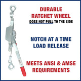 American Power Pull Corp 18500 Cable Puller, 1-Ton