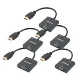 Anbear HDMI to VGA Adapter (5 Pack), Gold-Plated, Full HD 1080p, Compatible with Computer, Desktop, Laptop, PC, Monitor, Project