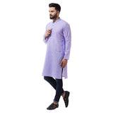 Sojanya (Since 1958 Men'S Cotton Blend Purple Woven Design Only Long Kurta Size: 38