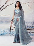 Satrani Womens Pure Georgette Saree (3633S108N_Grey)