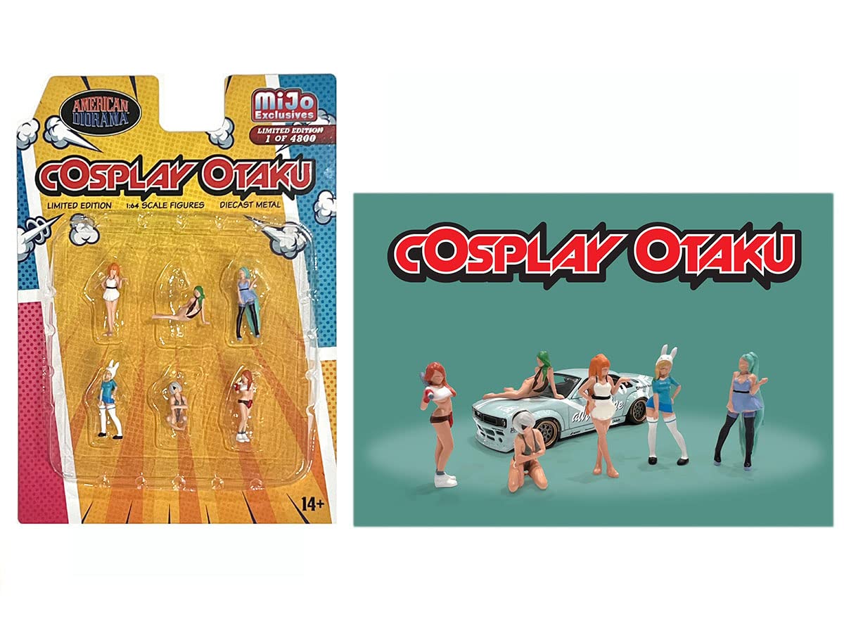 'Cosplay Otaku'' 6 Piece Diecast Figure Set Limited Edition To 4800 Pieces Worldwide For 1/64 Scale Models By American Diorama