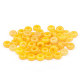 Youngbling Large Hole Gemstone Beads for Jewelry Making,Loose Macrame Natural Stone Beads Pack of 15,Yellow Jade(5 * 10mm)