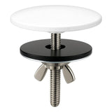 XNTONG 2 Inch Faucet Hole Cover, Solid Brass Kitchen Sink Hole Cover, Bright White Finish Sink Caps for Top Holes, Kitchen and B