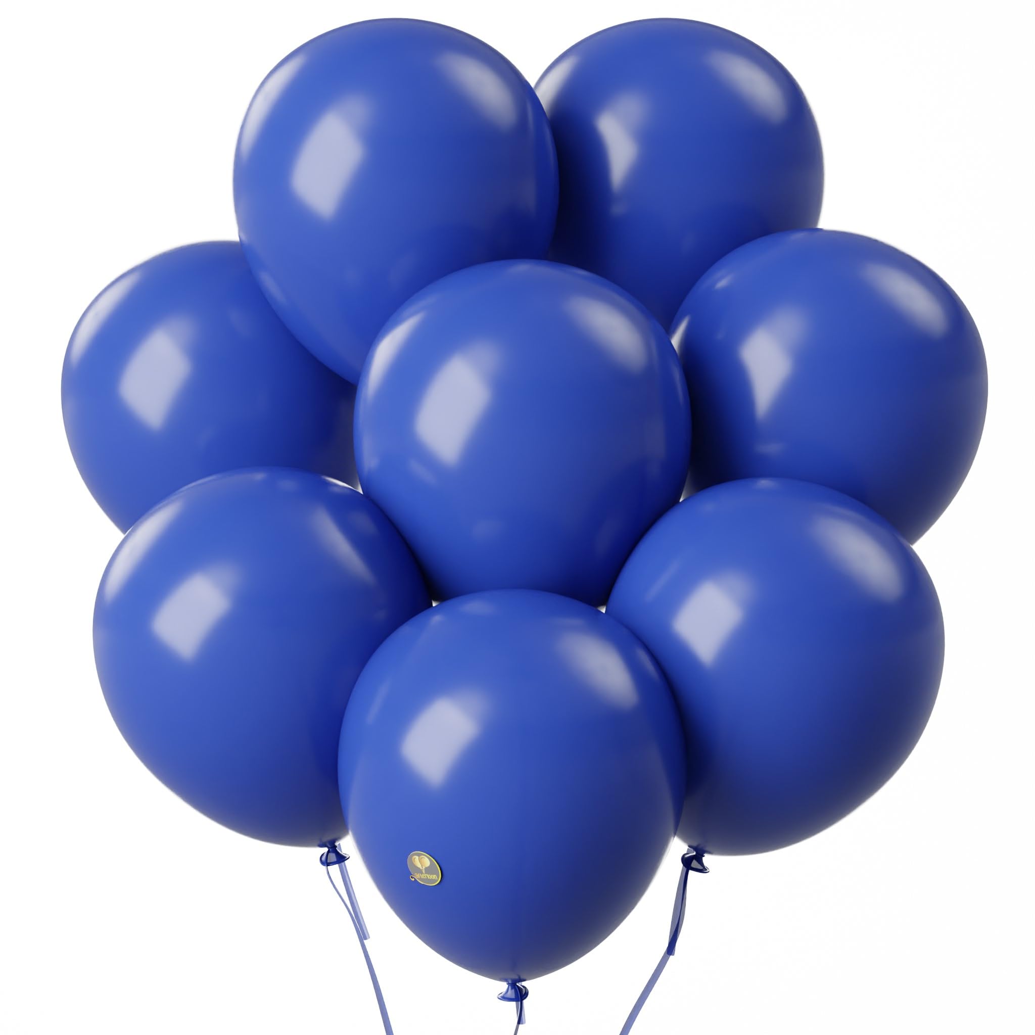 AFTERLOON Biodegradable Balloons 24 pcs Sapphire Blue 10 Inch, Matte Color Thickened Extra Strong Natural Latex Helium Float, Co