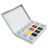 Daniel Smith Hand Poured Watercolor, Half Pans, Sketcher Set with 6 Watercolor Half Pans, 9 Empty Half Pans, 1 Travel Case (tota