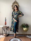 Gosriki Women'S Cotton Blend Printed Straight Kurta With Pant (Tilak Green-Nw-Gs_Xl_Green_X-Large),Green,,B0C2PMH4ZQ